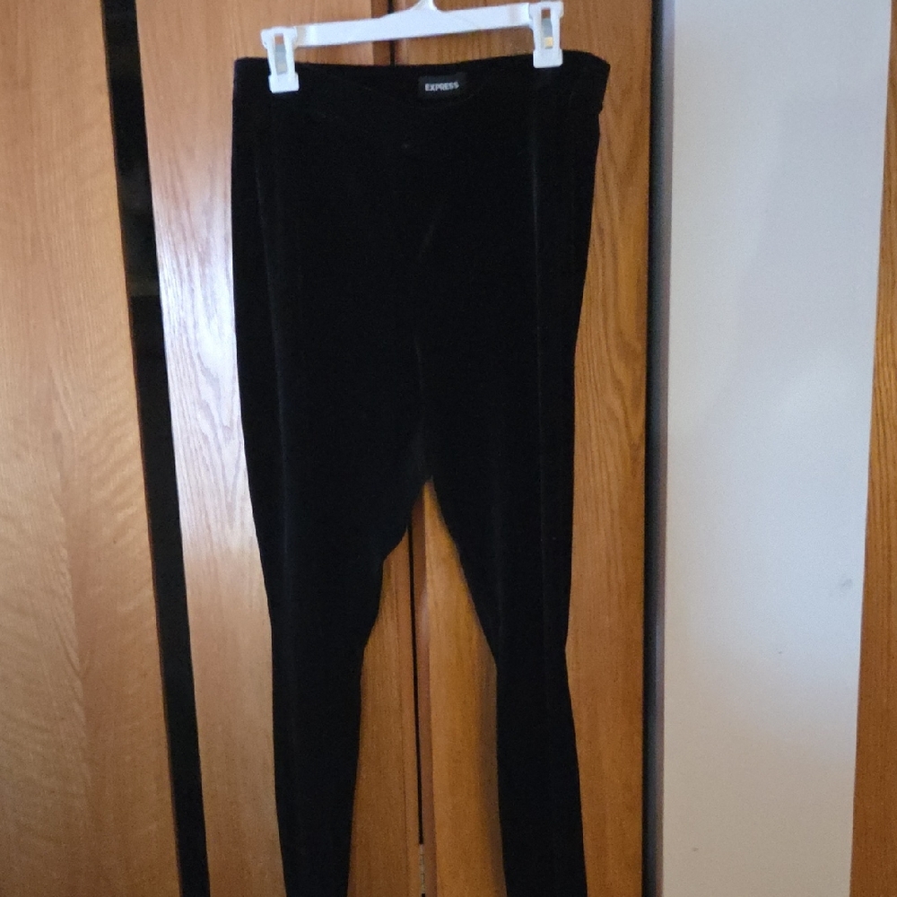 Express Elegant Black Velvet Pants
